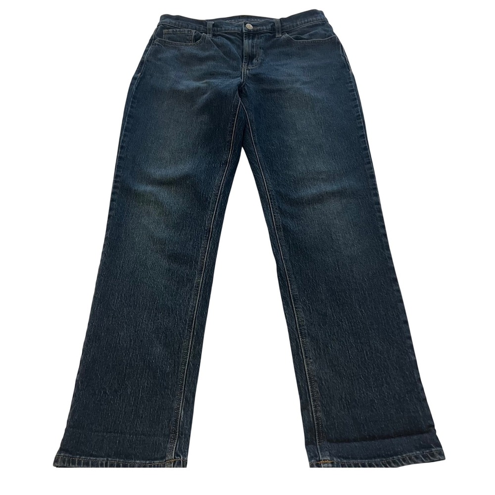 Old Navy Wow Boyfriend Jeans Womens 8 Dark Wash Mid-Rise Straight Leg Denim